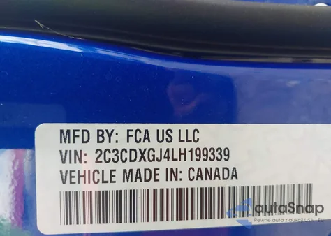 2020 Dodge Charger Scat Pack Widebody Rwd from USA, damaged, VIN 2C3CDXGJ4LH199339